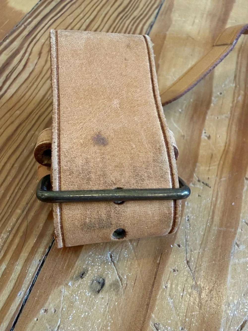 Louis Vuitton Natural Tan Leather Luggage Tag & Strap Set